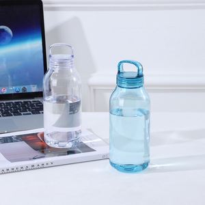 Botella de Agua de Vidrio de Borosilicato, Forma Redonda, Gruesa, Libre de BPA, 350ml 500ml 900ml, con Tapa y Asa Portátil para Leche y Bebidas - Product Image 5