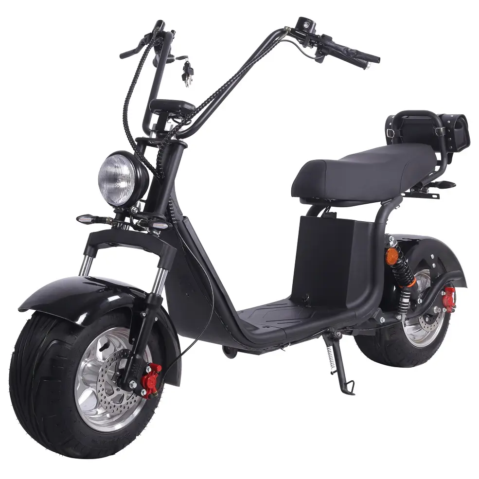 Durable Fat Wheel Scooter Batería de litio Motocicleta eléctrica Citycoco 1000W 2000W 60V Scooter eléctrico rápido
