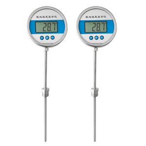 산업용 플라스틱 통합 디지털 디스플레이 온도계 PT100 열 배터리 구동 로컬 온도 디스플레이 IP65 정격 - Product Image 2