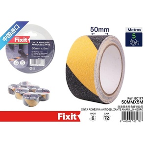 Nastro adesivo antiscivolo giallo e nero 50 mm x 5 m-strumenti di etichettatura