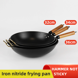 <span class=keywords><strong>Wok</strong></span>-cocina de inducción multitamaño para el hogar, plancha de acero al carbono antiadherente para cocinar - Product Image 3