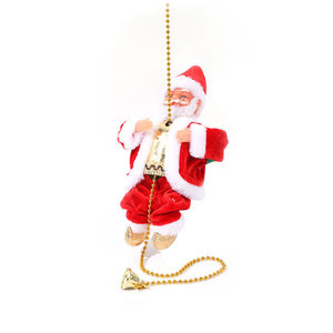 Père Noël musical électrique avec perles grimpantes, figurine décorative de Noël avec perles à grimper - Product Image 5