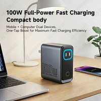 Cargador GaN Original de Fábrica de 100W con Pantalla Inteligente, Cargador de Escritorio Tipo-C, Cargador de Pared USB C para Teléfono y Portátil, Adaptador de Carga Rápida