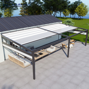 Pergola Pieghevole in Alluminio con Tetto Retrattile Motorizzato e Telecomando, Moderna e Resistente per Giardino, Prezzo all'Ingrosso di Fabbrica - Product Image 4
