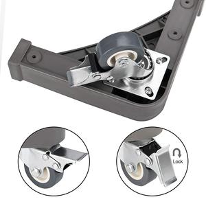 Carrito móvil telescópico con ruedas giratorias, carrito móvil ajustable con soporte de alta resistencia, 4 ruedas giratorias de bloqueo - Product Image 6