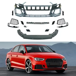 ชุดแต่งตัวถังรถสำหรับรถ Audi A3ดัดแปลงเป็นสไตล์ RS3พร้อมกระจังหน้ากันชน