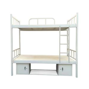 Frame <b>Bed</b> <b>with</b> <b>Staircase</b> 2 Floor Metal Steel Hostel <b>Bunk</b> Two Tiered Iron Loft Bedroom Metal - Product Image 2
