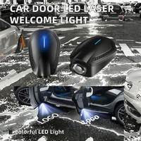 Projecteur LED universel sans fil pour portière de voiture, lumière de bienvenue, rechargeable, logo personnalisé, projecteur multicolore - Vente chaude