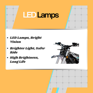 มอเตอร์ไซค์วิบากรุ่นเรือธง 15500W ระบบขับเคลื่อนกลาง 74V 4300Wh จอแสดงผล TFT 3 โหมด ความเร็วสูงสุด 85 กม./ชม. แรงบิด 560 นิวตันเมตร มอเตอร์ขับเคลื่อนกลางกำลังสูง 15500W เพื่อความทรงพลัง - Product Image 6