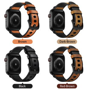 <span class=keywords><strong>Cinturino</strong></span> di Lusso in Vera Pelle per <span class=keywords><strong>Apple</strong></span> <span class=keywords><strong>Watch</strong></span> Serie 1 2 3 4 5 6 <span class=keywords><strong>7</strong></span> 8 9, <span class=keywords><strong>Cinturino</strong></span> in Vera Pelle e Silicone - Product Image 2