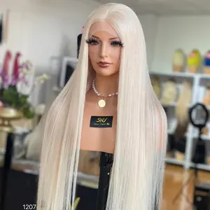 Top Hair Quality Raw Hair Wigs Full Lace Wigs 100% Human Hair Wig #60A Color High Content With Pre Plucked