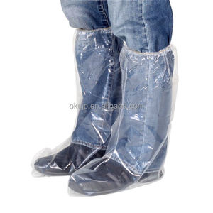 Descartável <span class=keywords><strong>PE</strong></span> Sapato Longo Bota Cobre Espessado Anti-Slip Impermeável Overshoes - Product Image 6