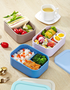 Bán buôn Tùy chỉnh hình chữ nhật cấp thực phẩm Silicone Hộp Bento bpa-miễn phí lò vi sóng ăn trưa lưu trữ <span class=keywords><strong>container</strong></span> - Product Image 5