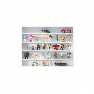 Vitrine d'exposition pour figurines D0100HAH71W, en plastique, à fixer au mur, pour objets de collection, décoration de chambre d'enfant - Product Image 1