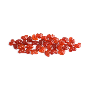 Venta al por mayor de piedras preciosas sueltas personalizadas de Alta Corte Corazón de ónix rojo cabujón ágata natural en colores oscuros y claros - Product Image 4