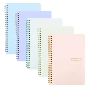 Sous réserve d'impression personnalisée à couverture rigide, bloc-notes à spirale à couverture souple, cahier à spirale personnalisé pour le primaire