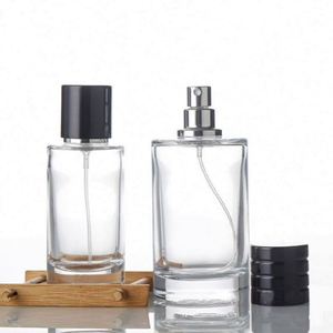 <b>30ml</b> 50ml 100ml High Quality Pump Sprayer Empty <b>Perfume</b> <b>Bottles</b> Refillable clear Luxury Glass Screen Printing Custom Logo - Product Image 5