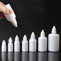 Flacon compte-gouttes transparent de 5/10/15/20 ml avec bouchon blanc pour médicaments liquides