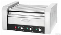 Réchauffeur de hot-dog électrique à 7 rouleaux, grille-pain, machine à cuire, rouleau à saucisses avec couvercle