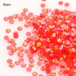 Strass en résine scintillante à dos plat, perles rondes, coupe parfaite, couleur pêche clair AB, pour l'art des ongles et les loisirs créatifs en Pologne - Product Image 3