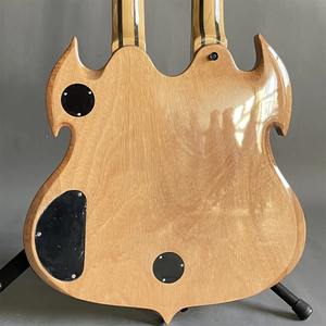 Tùy chỉnh vòng tròn màu đen 12 + 6 dây W âm thanh đôi cổ guitar điện 4emg pickups cơ thể gỗ gụ - Product Image 3