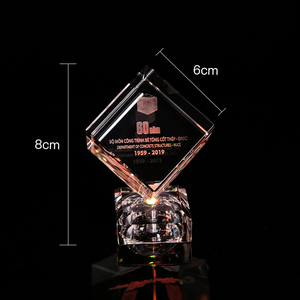 Custom Wholesale Souvenir Gifts Laser 3d Crystal Cube <strong>Paperweight</strong> square Shaped Crystal <strong>Paperweight</strong> - Product Image 2