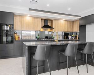 Conjunto de unidades de cocina de laca brillante de lujo de paquete plano hecho en China Diseños de muebles de armario de cocina de madera modernos - Product Image 4