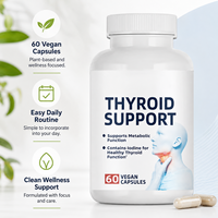Complément alimentaire pour la thyroïde en capsules pour femmes et hommes adultes, sélénium, iode, zinc, B12, ashwagandha, L-tyrosine, soutient la santé hormonale