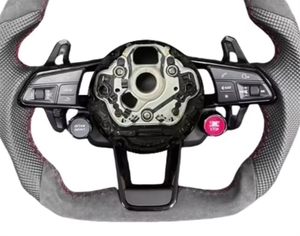 Volant sport en cuir pour A3 A4 A5 A6 C6 C7 A7 R8 <span class=keywords><strong>RS</strong></span> 3 4 5 S3 S4 S5 6 <span class=keywords><strong>7</strong></span> Q3 Q5 Q7 - Product Image 6