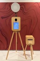 Cabina de Fotos Portátil Retro de Madera con Pantalla Táctil de Doble Cara, Espejo para Selfies con iPad y DSLR, para Alquiler en Bodas, Fiestas y Eventos
