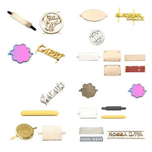 Cina Oem disponibile su misura materiale in acciaio inox ottone ferro in lega di zinco metallo marchio Logo etichetta nome per la borsa - Product Image 4