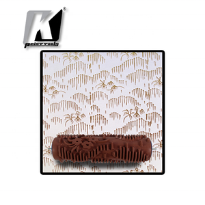 Herramienta de pintura al óleo de pared <span class=keywords><strong>flexible</strong></span> Patrón de textura Pinceles de rodillo de pintura con mango de plástico Rodillo de Pintura Decorativa - Product Image 1