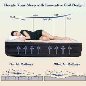 Portable Modern Camping Air Bed Self-Inflating Queen Size Backrest <b>Mattress</b> with Pillow & Pump Included for Hospital Use - Product Image 3