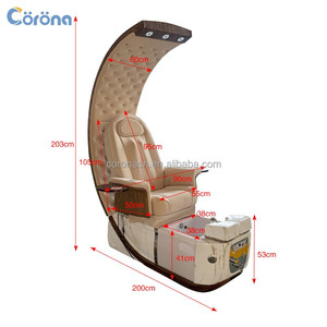 Sillón de Pedicura para Masaje de Lujo con Spa para Pies, Eléctrico y de Piel Anti-Acetona para Salón de Uñas - Product Image 4