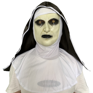Venta caliente <span class=keywords><strong>Terror</strong></span> Full Face the Nun Mask for the Conjuring Valak Role Play Costume Halloween Ghost Scary Props - Product Image 1