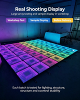 Lumière de piste de danse LED RGB interactive Infinity DMX programmable à changement de couleur, gradation, IP65, Ra80, effets pour fête, bar, KTV, mariage