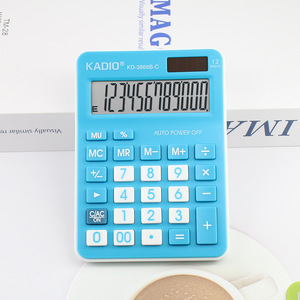 Calculadora Kadio KD3866B-C de 12 dígitos, doble alimentación solar, para oficina, escritorio, finanzas, ideal para regalos empresariales. - Product Image 3
