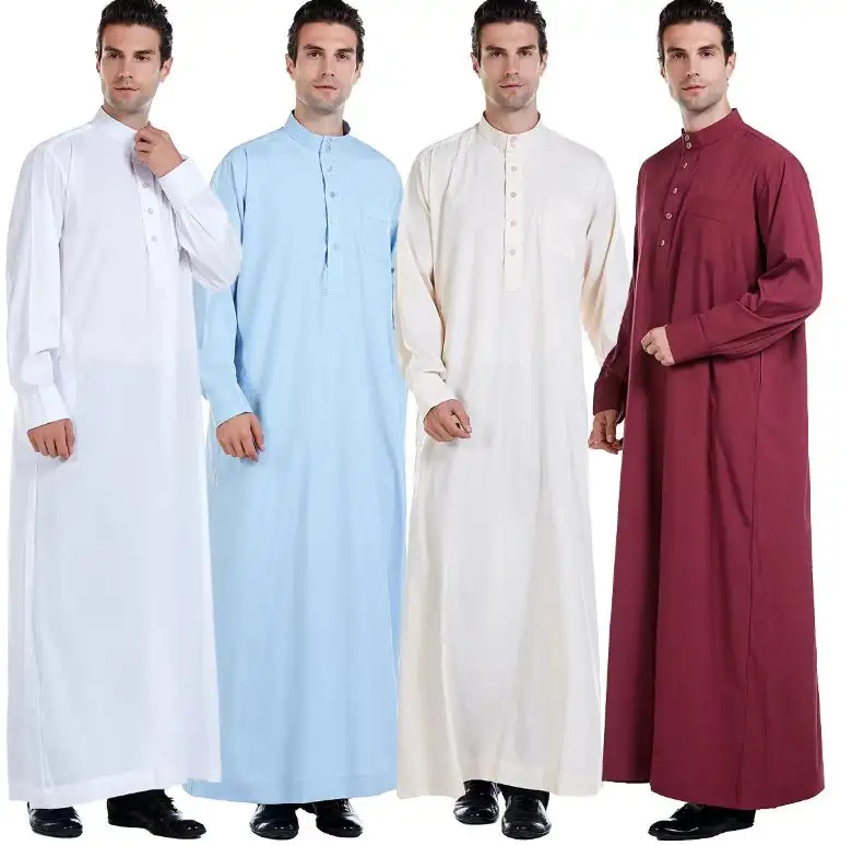 Mannen Gewaden Dubai Kaftan Islamitische Kleding Arabische Islam Gewaad Gebed Eid Eid Kleding Thawb Arabe Gewaad Fabrieksprijs Shenzhen Lily Cheng