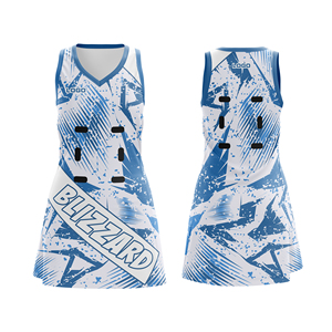 <b>Sublimated</b> Netball Jersey Breathable Fabric Netball Uniform Custom Netball Dress For Women - Product Image 4