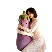 Coussin en peluche souple en forme de légumes (carotte, aubergine, brocoli, maïs), jouet en peluche long et mignon, personnalisable pour la décoration intérieure