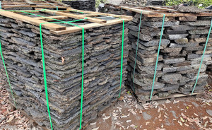 Giá rẻ màu đen màu xám dung nham đá gạch ốp tường đá Veneer - Product Image 5