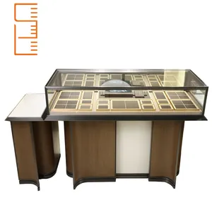 Free Design Commercial Modern Top Grade Glass Metal Store Neck Black Customized Jewelry Showcase Display Set Cabinet