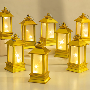 Mini lanterne à vent, lanterne LED, bougies électroniques, décoration de la maison, cadeau, décorations de Noël, ornements rétro - Product Image 3