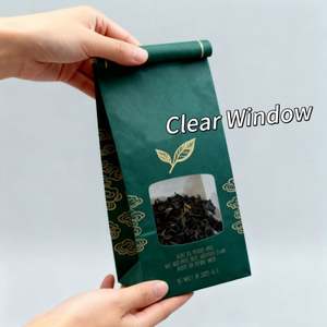 Sac en papier translucide personnalisable en usine, étanche, recyclable, résistant à l'huile, pour l'emballage du thé en feuilles avec fermeture à lien métallique - Product Image 5