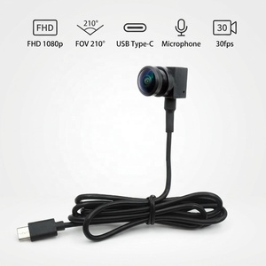 Mini Cámara <span class=keywords><strong>USB</strong></span> Micro Panorámica HD de 360° de 15*15mm y 2MP, Cámara Tipo Ojo de Pez con Micrófono Full HD de 210 Grados OTG Tipo-C para <span class=keywords><strong>Android</strong></span> - Product Image 1