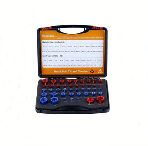 44-Piece Nut và Bolt Kích thước Checker Assortment Set, Twist-on hợp kim nhôm Chủ Đề Công cụ đo Kit với đo lường trường hợp - Product Image 1