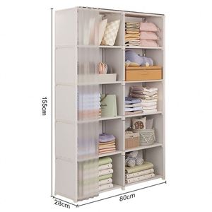 Armoire de rangement pliable <span class=keywords><strong>simple</strong></span> en tissu non tissé, à monter soi-même, peu coûteuse, pour la vente en gros - Product Image 3