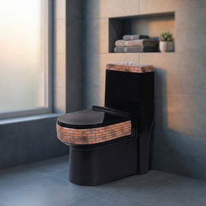 Dune Rustic Black One Piece Toilet for Man Women and Children Ceramic Supplier WC Sanitary Ware One Piece Monoblock Toilet - Product Image 3