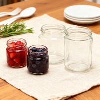 Bocaux en verre de qualité alimentaire pour viande, poivre, confiture, miel, cornichons, avec couvercle métallique, résistants à la chaleur, pour stockage hermétique