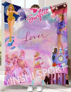 Venta caliente nuevo diseño <span class=keywords><strong>Karol</strong></span> <span class=keywords><strong>G</strong></span> y Selena polar viaje franela tiro terciopelo felpa personaje Manta - Product Image 4